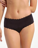 Shorty menstruel noir en dentelle