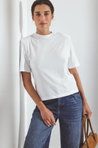 Shoulderpad T-Shirt - White