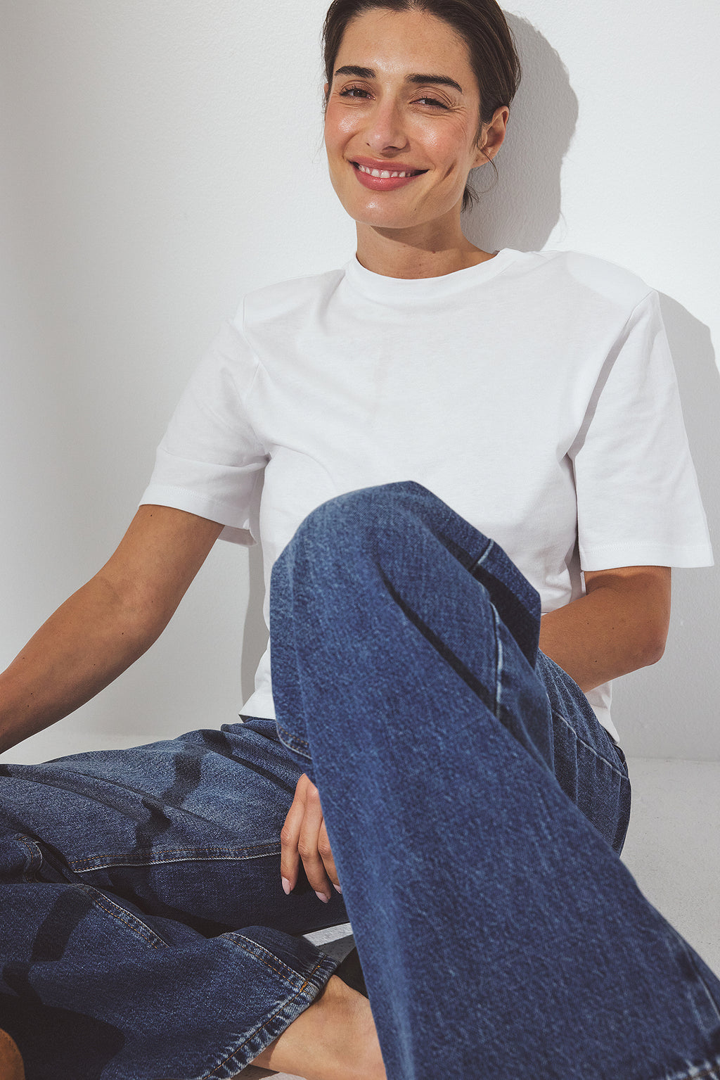 Shoulderpad T-Shirt - White