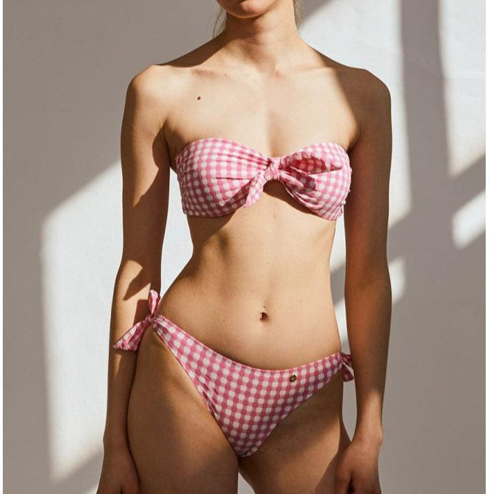 Sicilia Band Bikini Top - Pink
