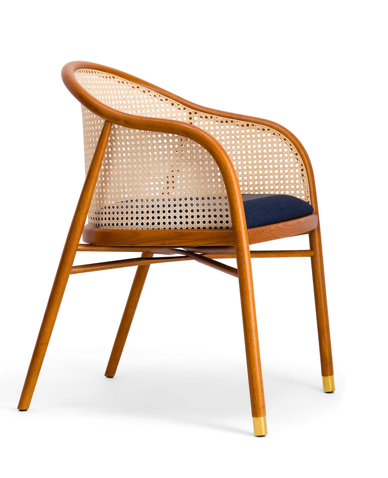 Fauteuil - Cavallo - Collaboration Kvadrat Et Raf Simons - Brun Et Bleu