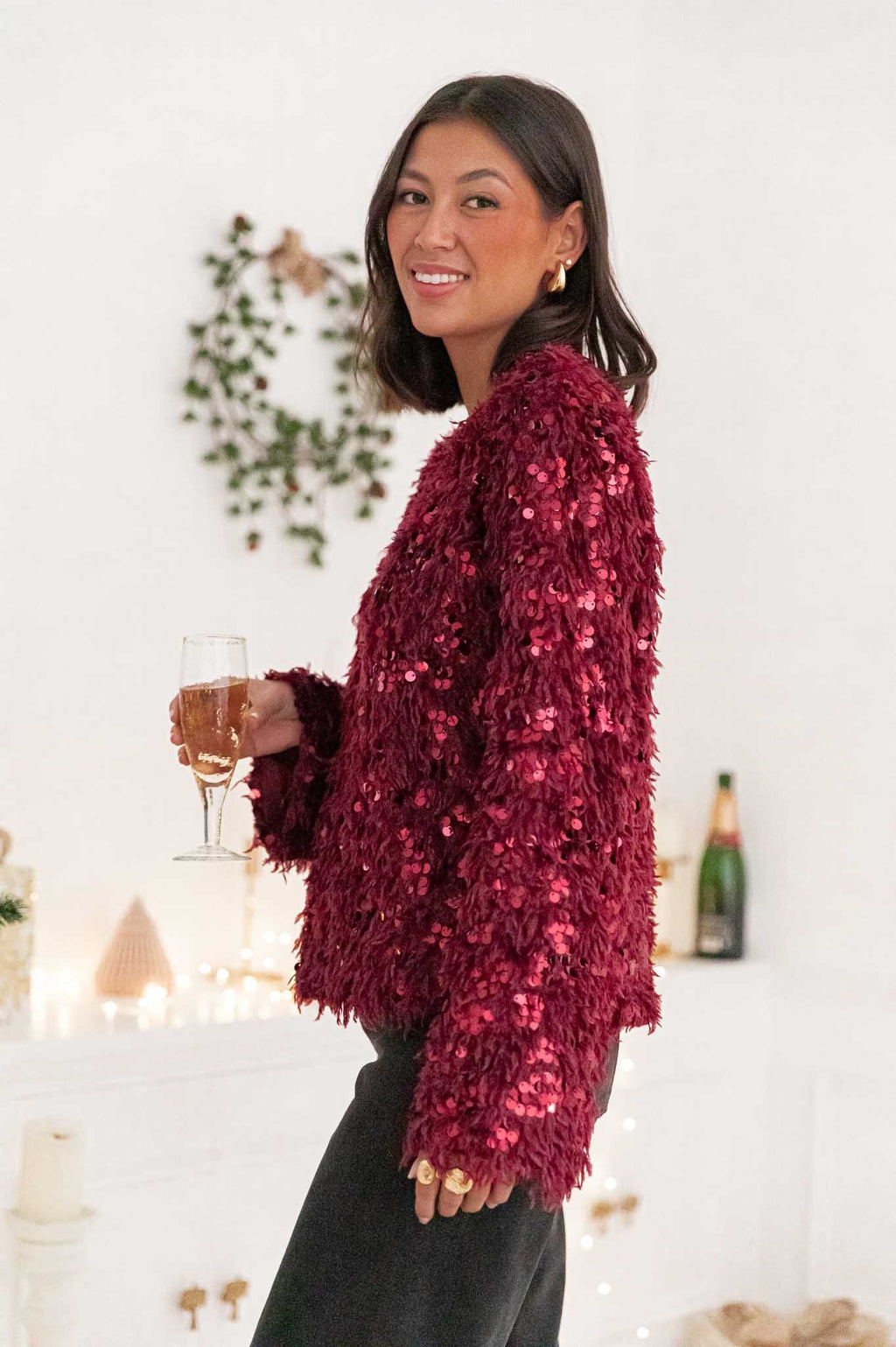 SIÉRA Bordeaux - Blouse Sequins