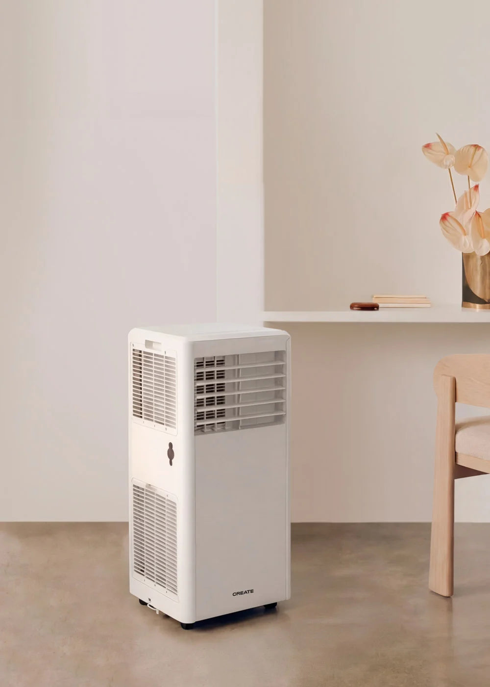 Silkair 5000 - Climatiseur Portable 3 En 1 5000 Btu Avec Déshumidificateur 27 L/Jour - Avec Kit D’Extraction Pour Fenêtre Coulissante Et Oscillo-Battante - Blanc Cassé