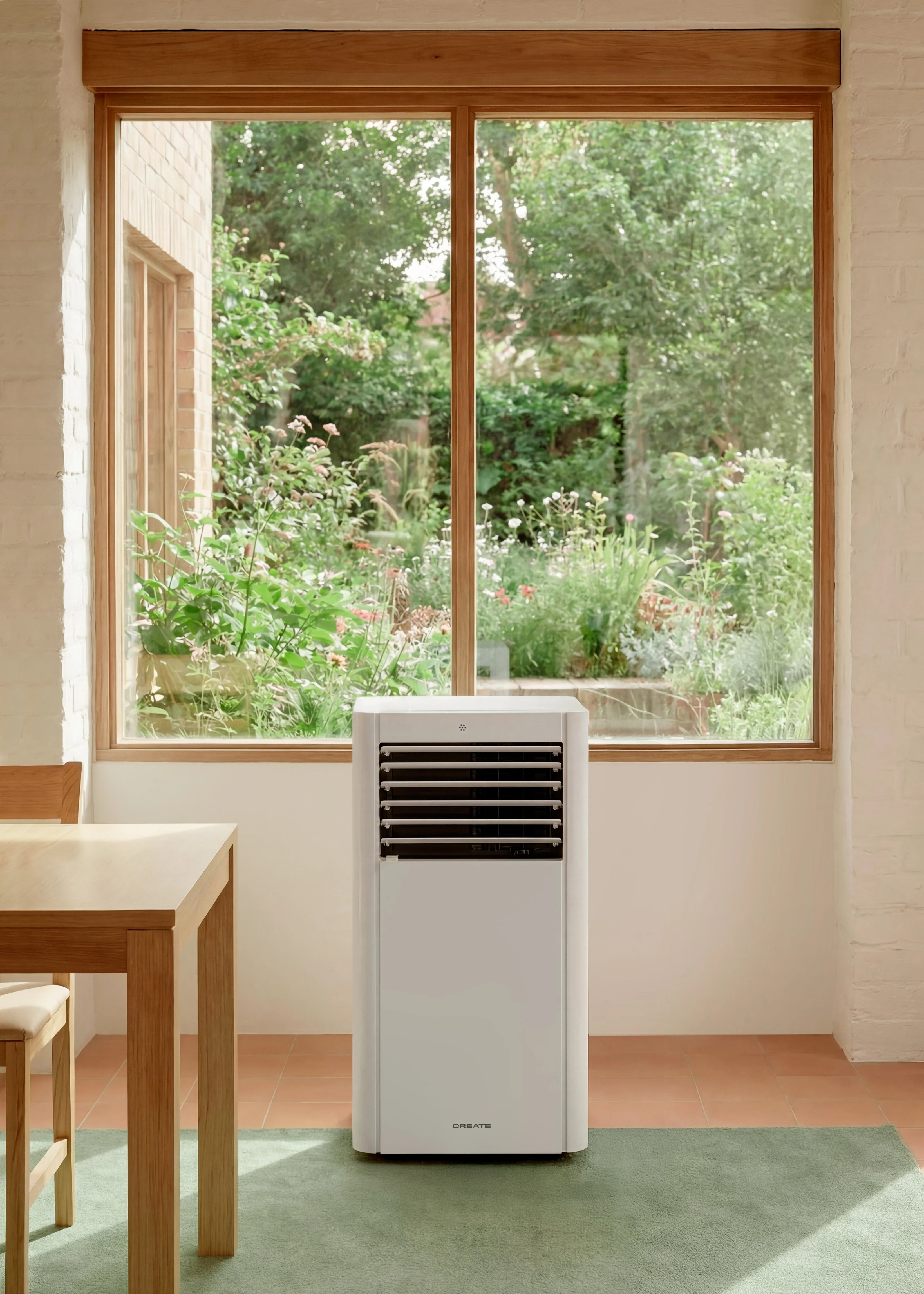 Silkair Dual Connect 9000 - 4-in-1 WiFi Portable Air Conditioner, 9000 BTU with Heat Pump - with Extraction Kit for Sliding Window - Off-White