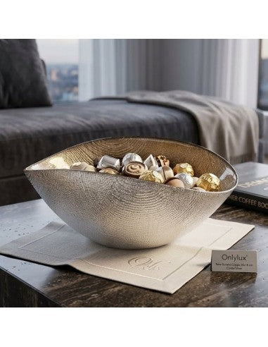 New Burano - Coupe - 28x18 Cm - Corde/Argent