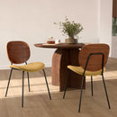 Chaise Simone en velours jaune moutarde (lot de 2)