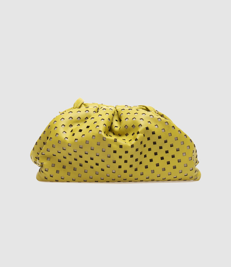 Sista Paris - Sac Uniq Baby Cuir Perforé Kiwi - Femme