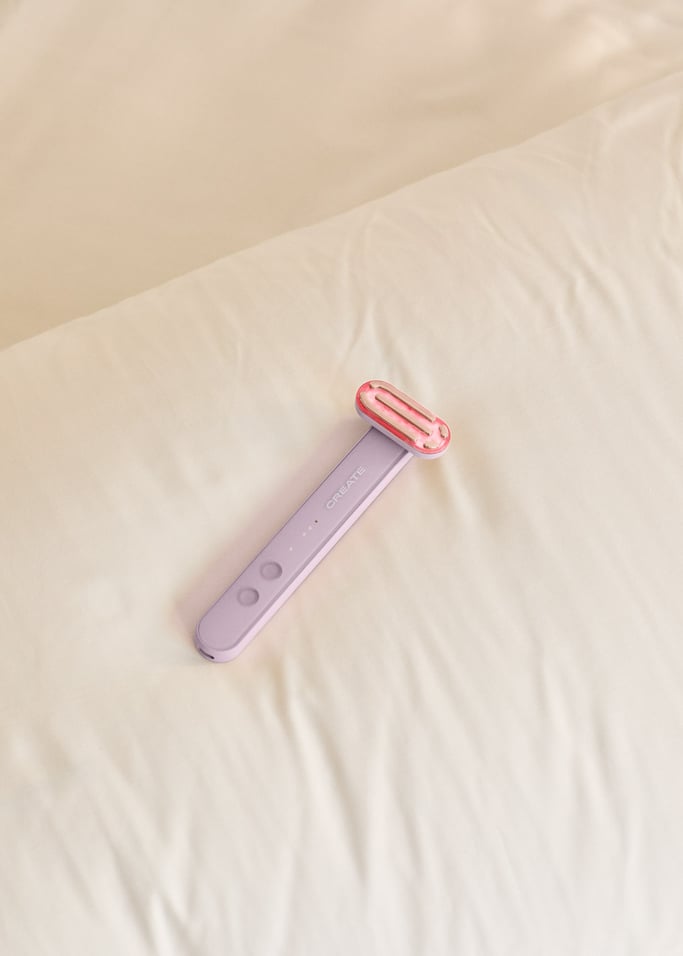 Skincare LED Wand 4 in 1 - 4-in-1 LED Facial Wand with EMS Technology - Lavender
