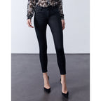 Skinny Cropped Basic Lily Enduction - Black