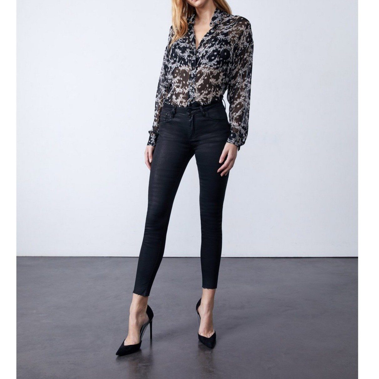 Skinny Cropped Basic Lily Enduction - Black