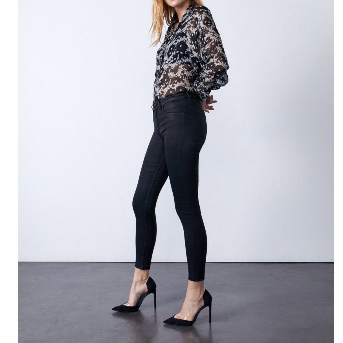 Skinny Cropped Basic Lily Enduction - Black