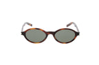Luxury Eyewear – Lunettes De Soleil - Saint Laurent, lunettes de soleil ovales marron et noires, vue de face
