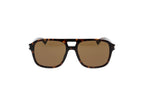 Luxury Eyewear – Okulary Przeciwsłoneczne - Saint Laurent, brązowo-czarne okulary przeciwsłoneczne, widok z przodu, na białym tle