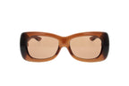 Luxury Eyewear – Lunettes De Soleil - Saint Laurent, lunettes de soleil marron, verres teintés, monture épaisse, vue de face