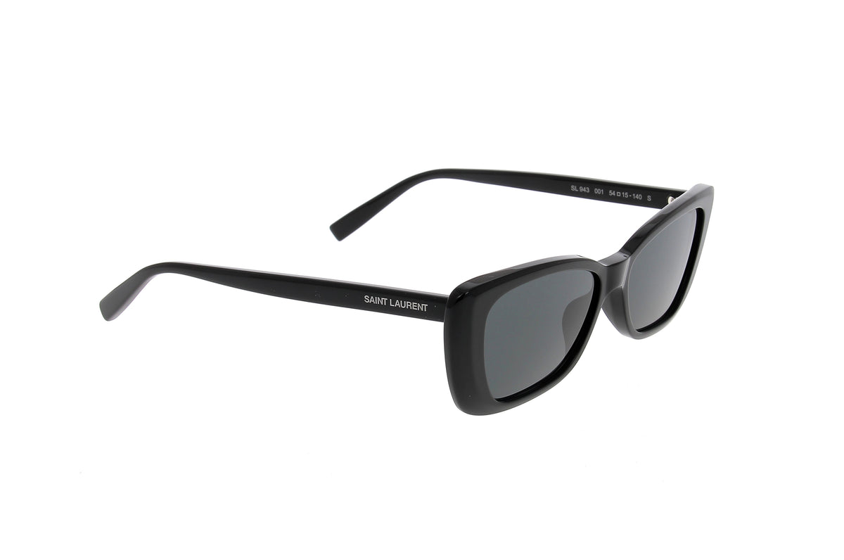 Luxury Eyewear – Okulary przeciwsłoneczne - Saint Laurent, czarne okulary przeciwsłoneczne, widok z profilu trzy czwarte na białym tle