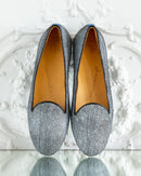 Pantuflas de ante - Blanco y negro - Mujer