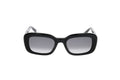 Luxury Eyewear – Sunglasses - Saint Laurent, black sunglasses, front view, grey gradient lenses