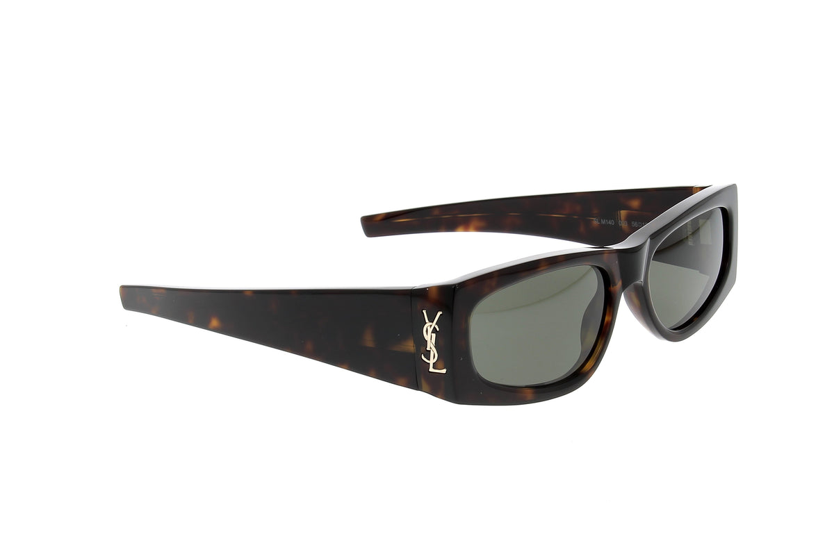 Luxury Eyewear – Occhiali da sole - Saint Laurent, occhiali da sole tartarugati marroni, lenti scure, vista frontale