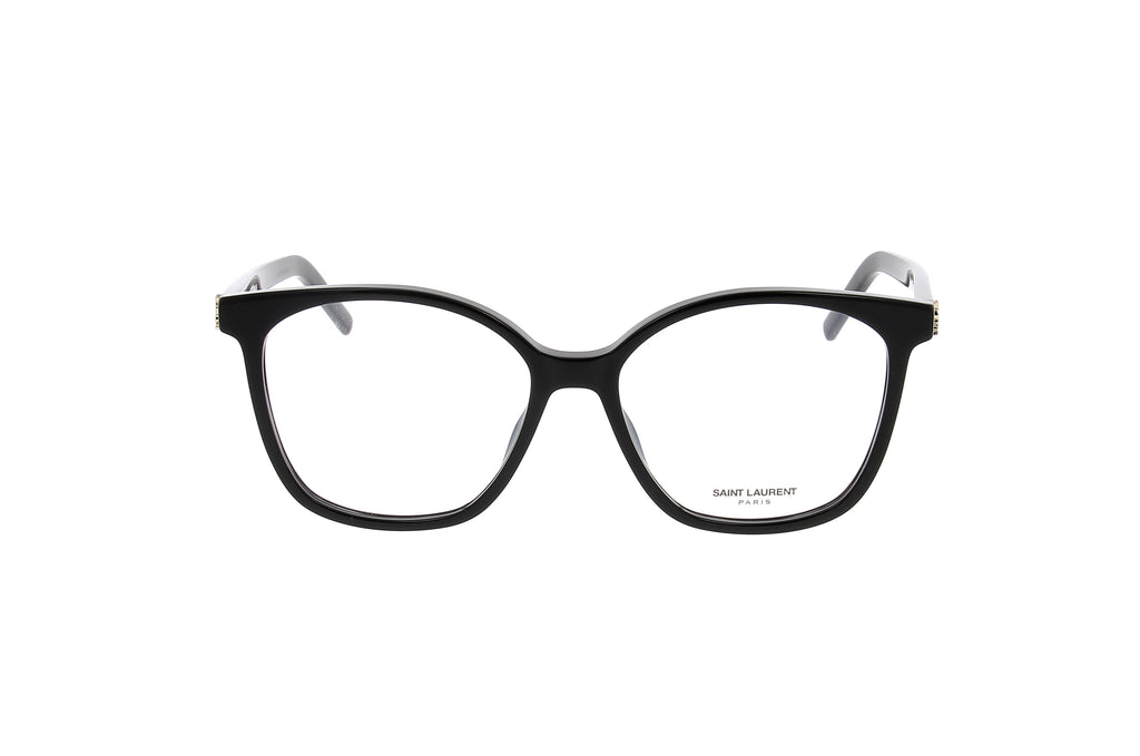 Luxury Eyewear – Lunettes De Soleil - Saint Laurent, une paire de lunettes de vue noires, vue de face