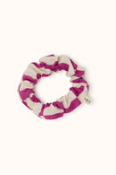 Small Chouchou Manjuk "Damier" - Fuchsia