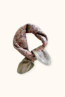 Small Foulard En Soie Manika "Amour" - Jade