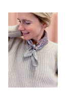 Small Foulard En Soie Manika "Amour" - Jade