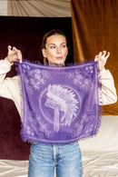 Small Foulard Laine Asha "Iroquois" - Violet