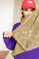 Small Foulard Laine Asha "Iroquois" - Orage