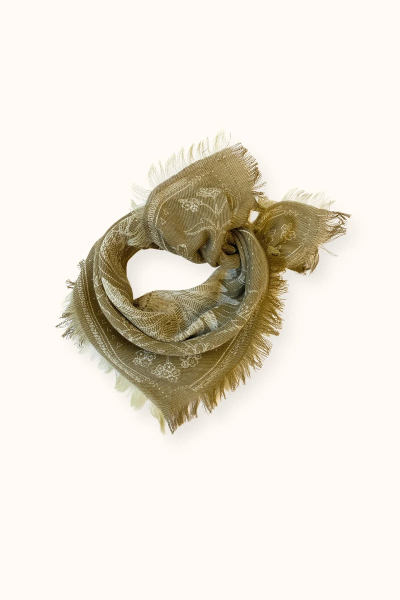 Small Foulard Laine Asha "Iroquois" - Orage