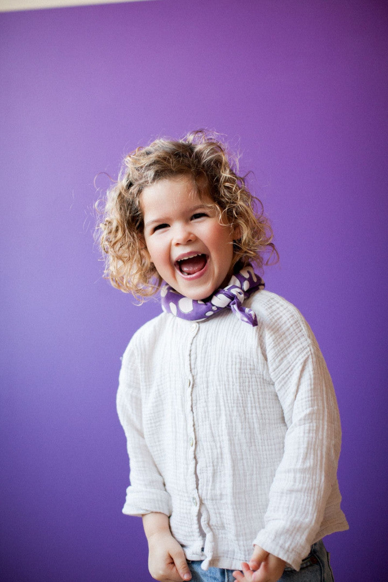 Small Foulard Manika "Artistic" - Violette