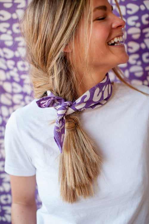 Small Foulard Manika "Artistic" - Violette