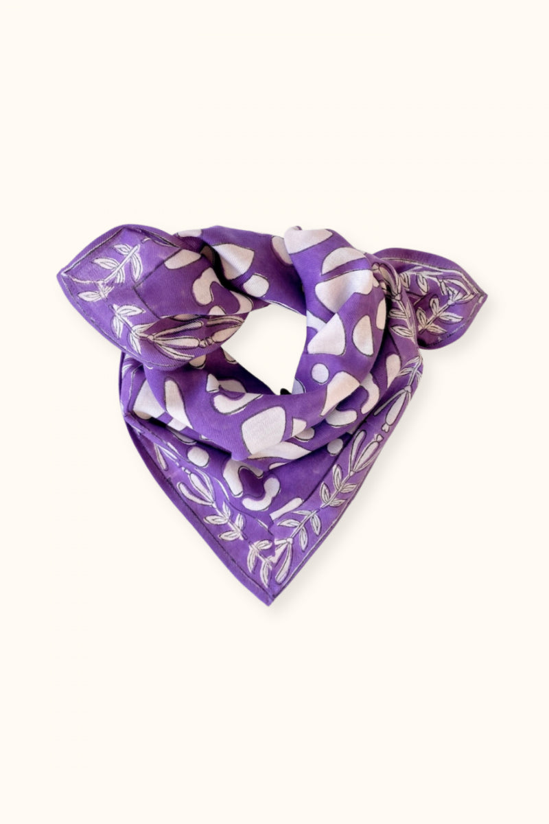 Small Foulard Manika "Artistic" - Violette