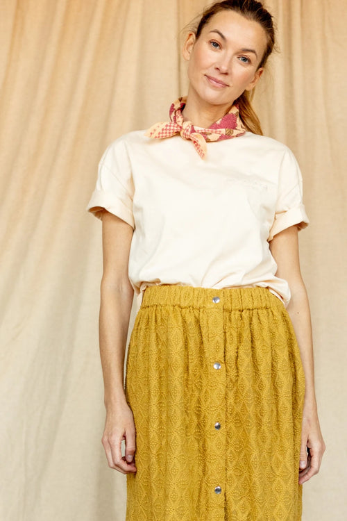 Small Foulard Manika "Bloom" - Macadamia