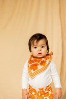 Small Foulard Manika "Flora Bold" - Orange