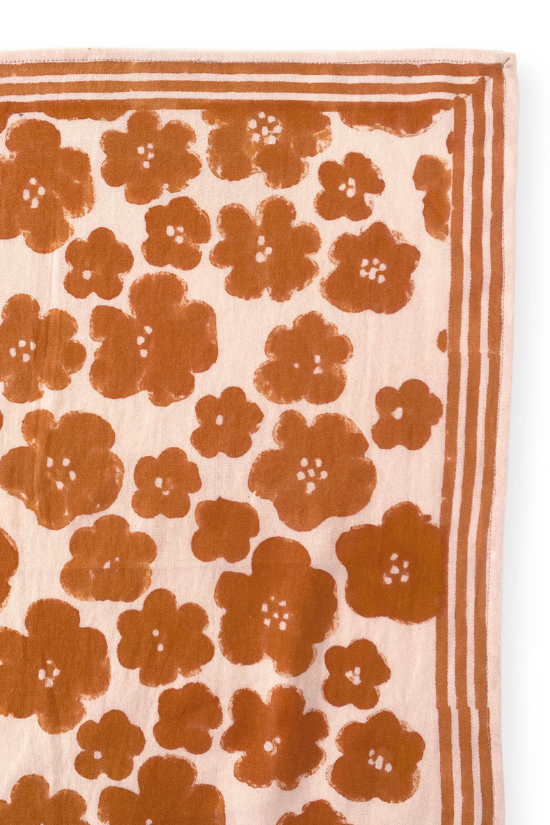 Small Foulard Manika "Flora Bold" - Orange