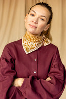 Small Foulard Manika "Mosaïc" - Tobacco