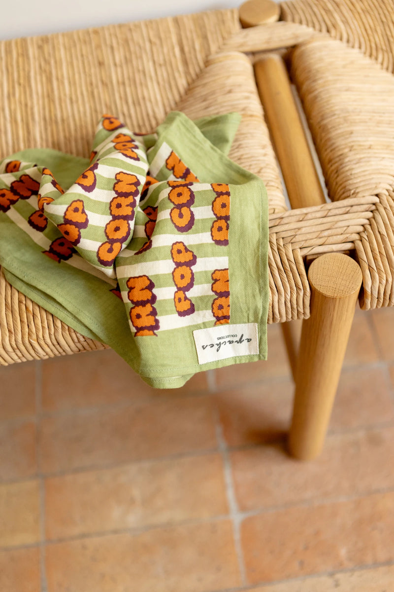 Small Foulard Manika "Pop Corn" - Olive