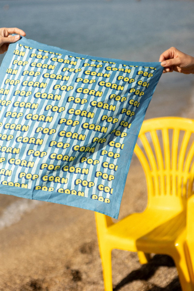 Small Foulard Manika "Pop Corn" - Océan