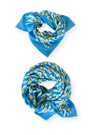 Small Foulard Manika "Pop Corn" - Océan
