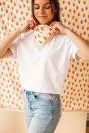 Small Foulard Manika "Sorbet" - Abricot