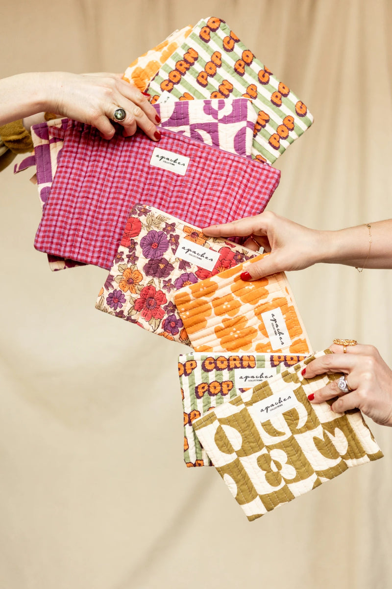 Small Pochette Sana "Khadi" - Fuchsia