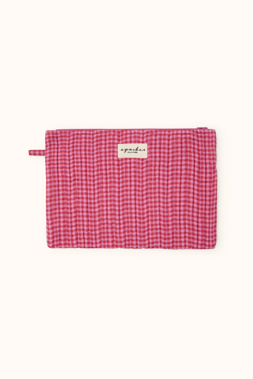 Small Pochette Sana "Khadi" - Fuchsia