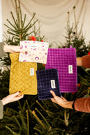 Small Pochette Sana "Velours" - Dahlia