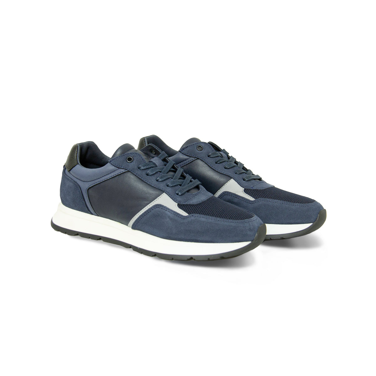 Sneakers Noé Cuir Bleu - Homme