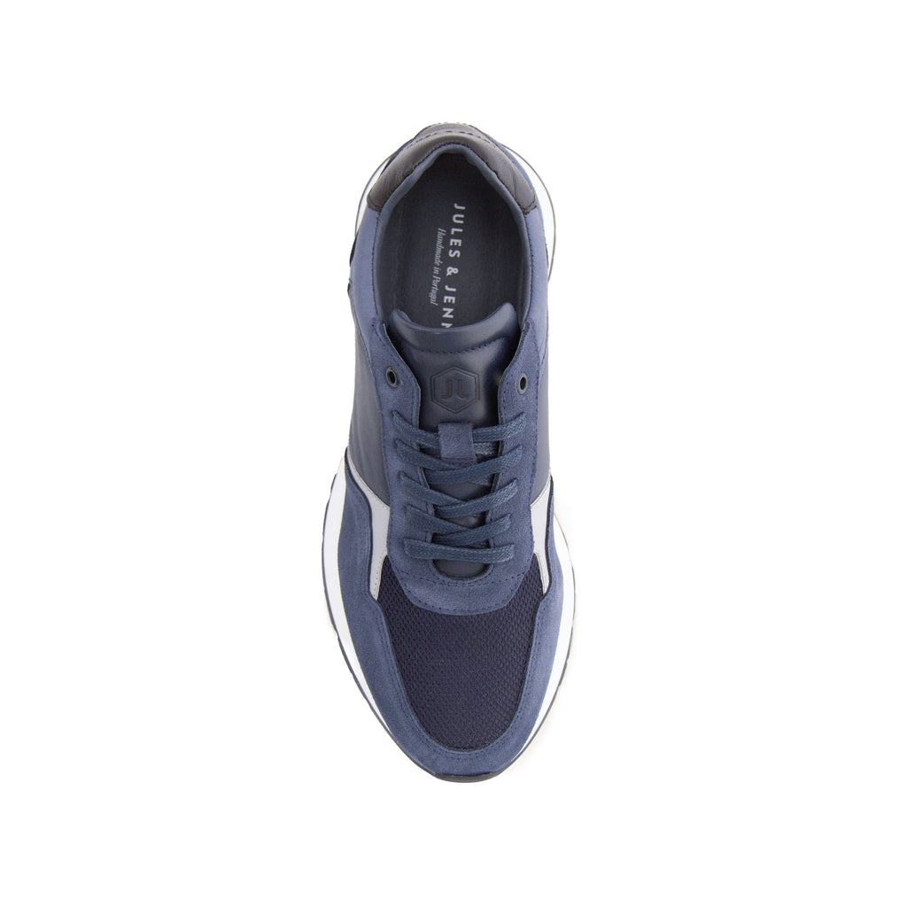 Sneakers Noé Cuir Bleu - Homme