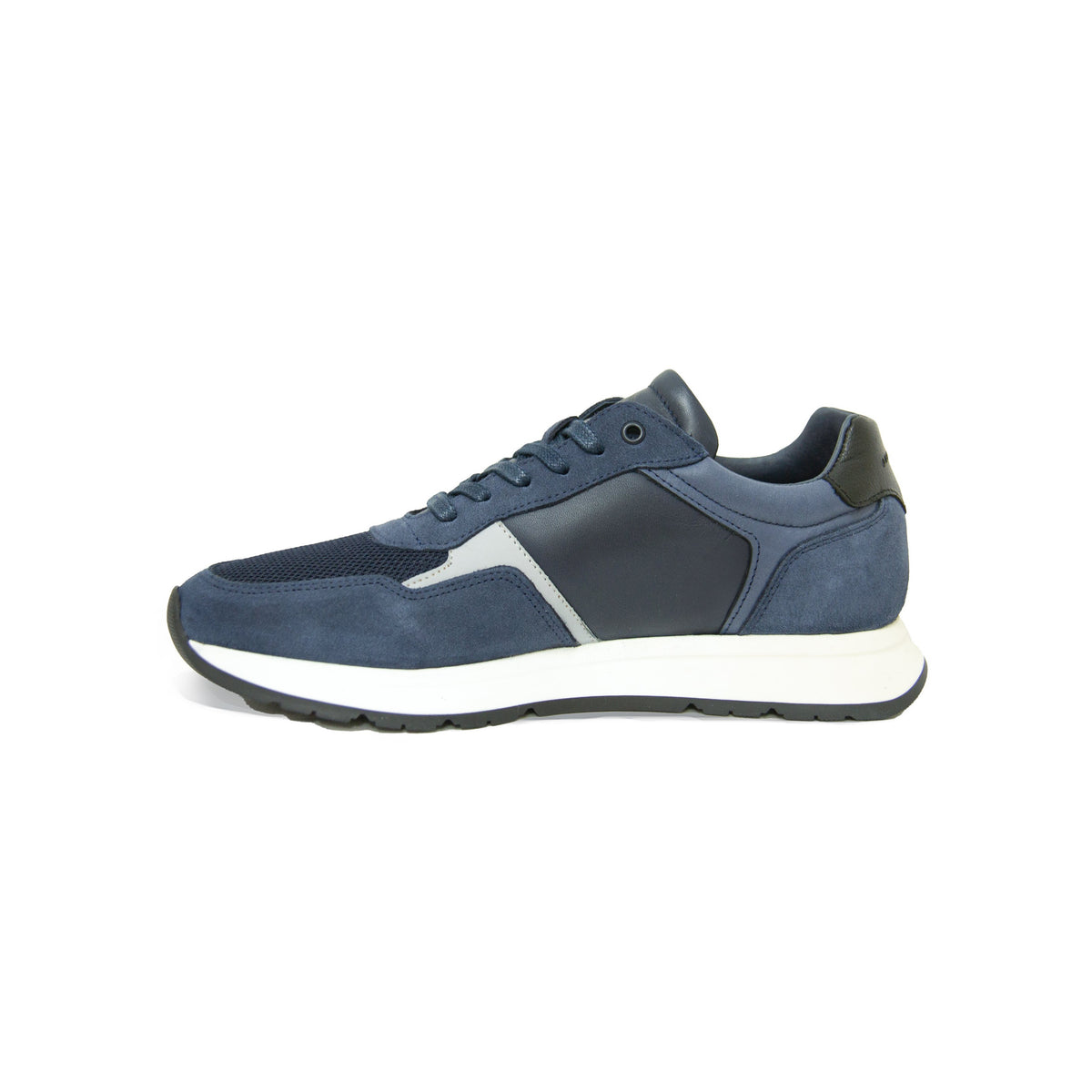 Sneakers Noé Cuir Bleu - Homme