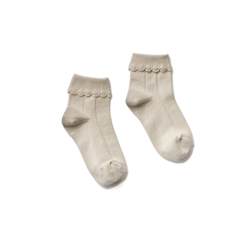 Calcetines con ribete de almendras festoneados - Selección Soor Ploom disponible en amaetc.com, concept store ecológico para niños