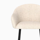 Chaise de bar Socky en tissu beige chiné 76 cm