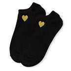 Chaussette basse avec coeur doré sur le côté