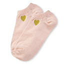 Chaussette basse avec coeur doré sur le côté